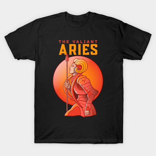 Aries Zodiac Sign The Valiant T-Shirt by Science Puns